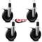 Service Caster 6'' Phenolic Swivel 1-5/8'' Expanding Stem Caster Set Total Lock Brake, 4PK SCC-EXTTL20S615-PHS-158-4 - alternate 4